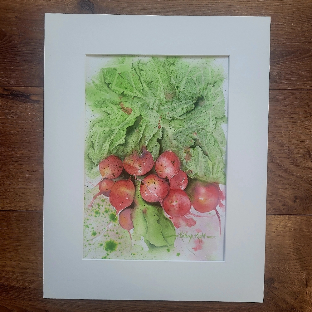 Original Watercolor Painting "Fresh from the Garden". 14" x 11"
